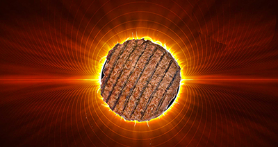 Burger over the sun