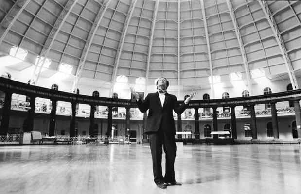 Miles admiring the Dome at Buxton
